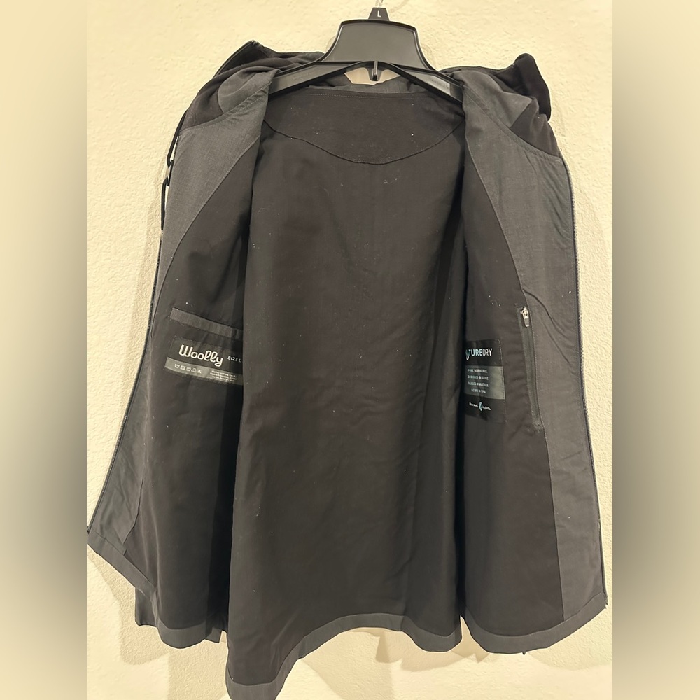 Woolly NatureDry Men's Charcoal Hooded Jacket - Large - Picture 7 of 11